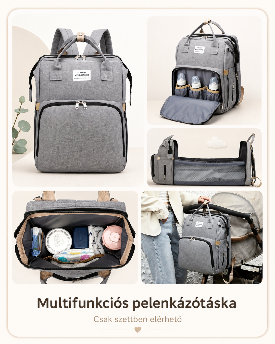 Lunda Baby Bottle Warmer + multifunkciós pelenkázótáska